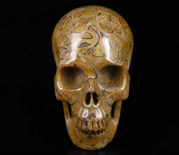 Floriated Jasper Skull